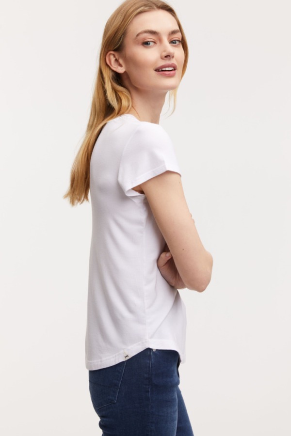DENHAM Hiro Modal T-shirt Weiß