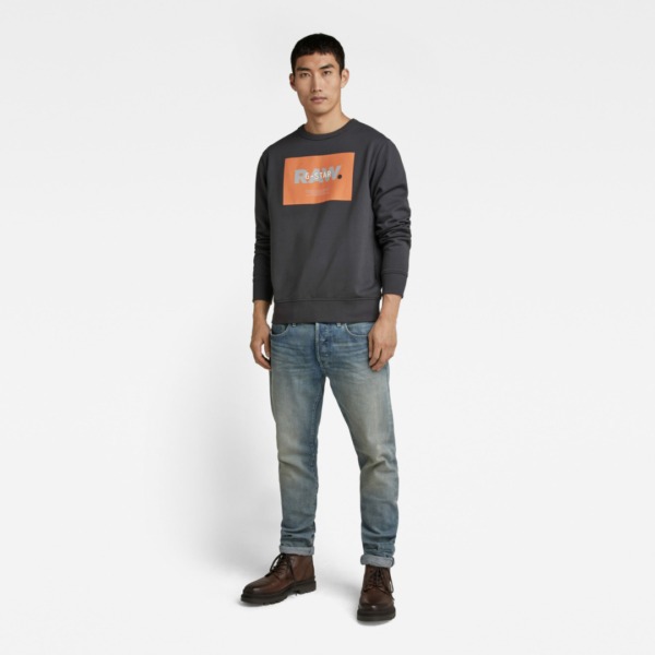G-STAR RAW Originals Logo Pullover Fantem Blue