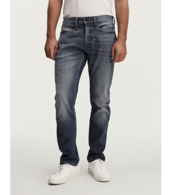 DENHAM Ridge Mid Blue Stretch Straight Fit Jeans
