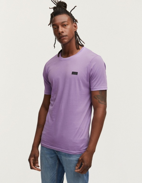 DENHAM Slim Tee Diffused Orchid