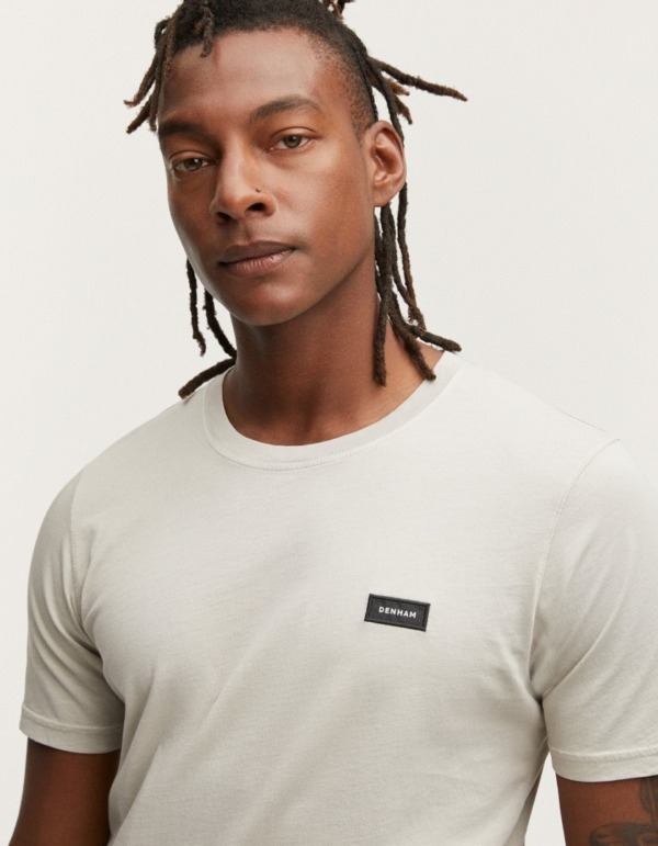 DENHAM Slim Tee Silver Lining