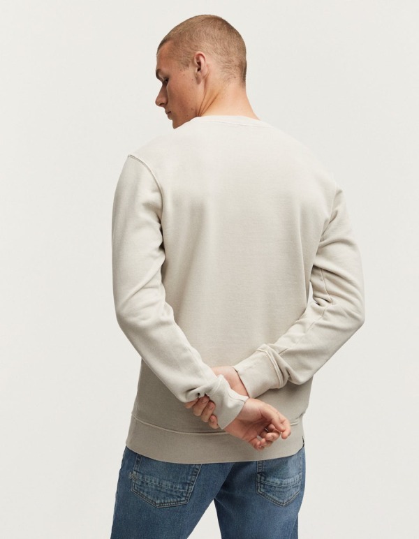 DENHAM Slim Sweater Silver Lining