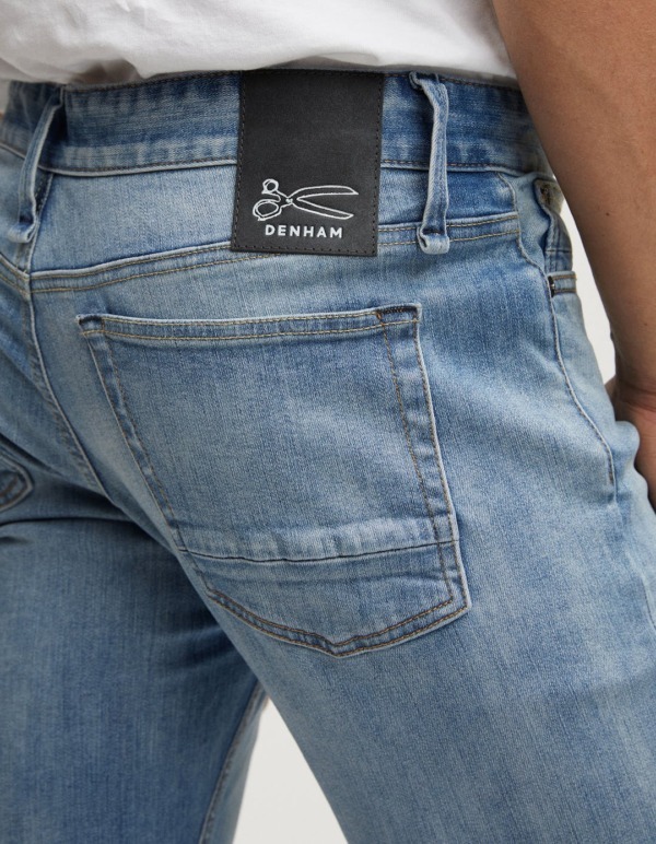 DENHAM Razor Organic Cotton Strong Worn Slim Fit Jeans