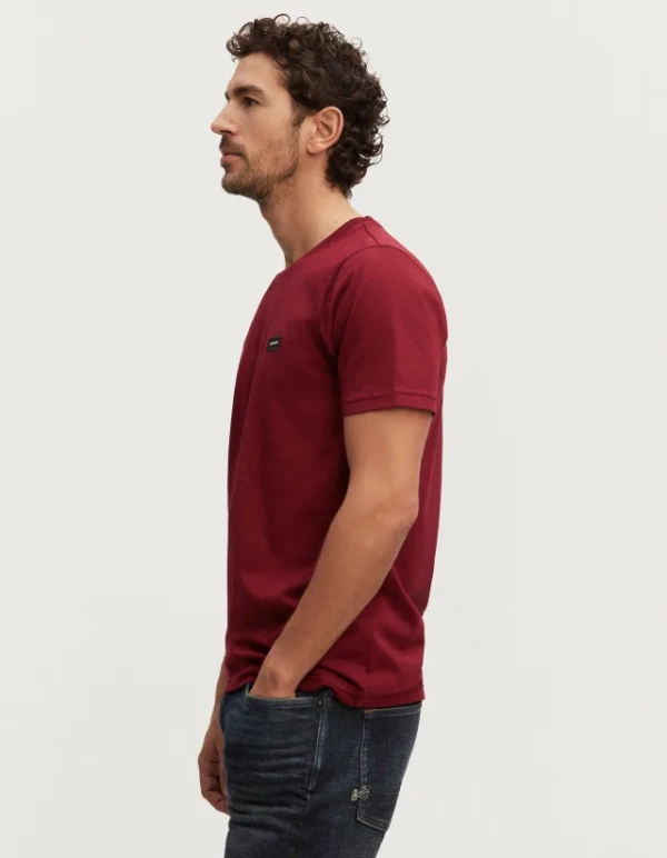 DENHAM Slim Tee Pomegranate Red