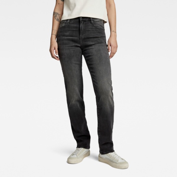 G-STAR RAW Strace Straight Fit Jeans Worn In Black Moon