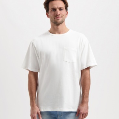KUYICHI Liampo T-shirt mit Brusttasche Weiß