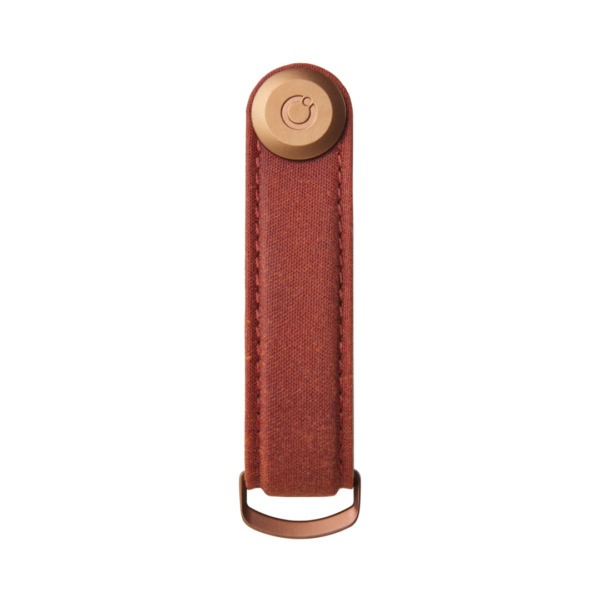 ORBITKEY Key Organiser Waxed Canvas Brick Red