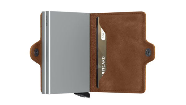 SECRID Twinwallet Vintage Cognac Silver