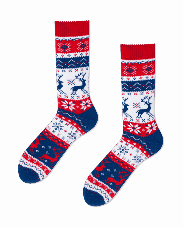 Warm Rudolph Socks by Many Mornings