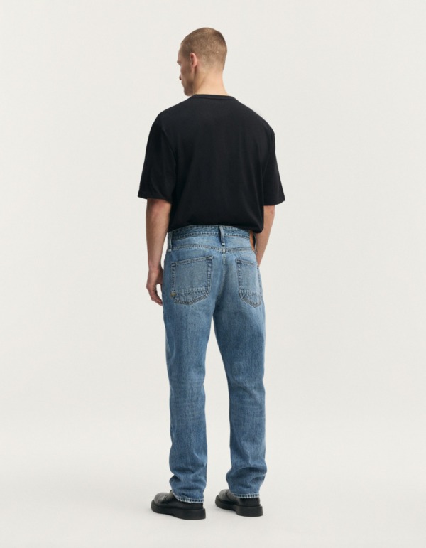 DENHAM Dagger Light Blue Stonewash Relaxed Fit Jeans