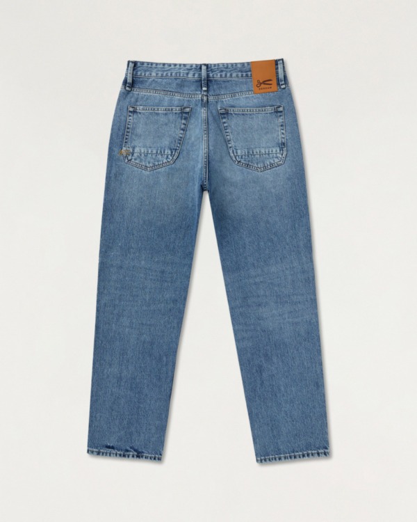 DENHAM Dagger Light Blue Stonewash Relaxed Fit Jeans