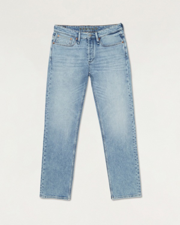 DENHAM Ridge Classic Light Worn Straight Fit Jeans