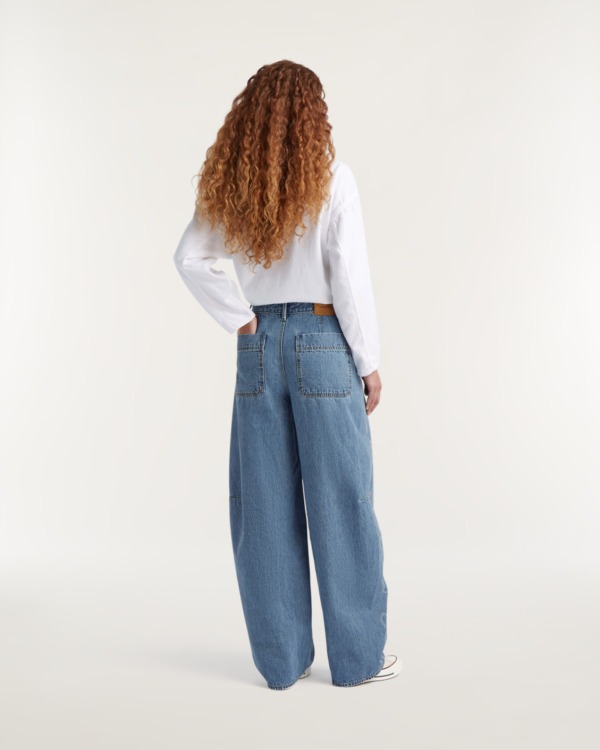 DENHAM Maki Rigid Emroidered Denim Barrel Fit Jeans