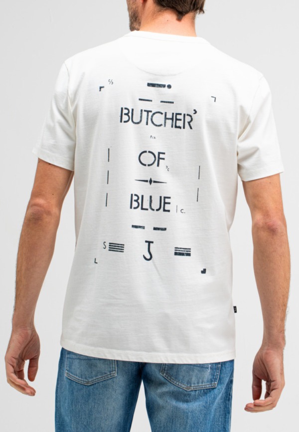 BUTCHER OF BLUE Army Stencil Tee Titan White