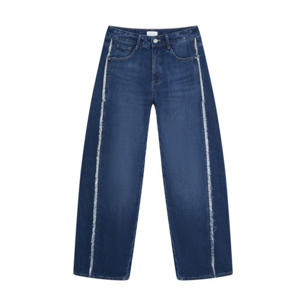 DAWN DENIM Ash Barrel Leg - Fringes Dark Blue