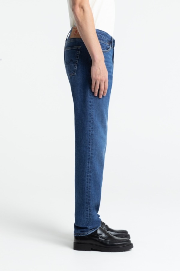 KINGS OF INDIGO Addo Cotton Flex Mid Blue Tapered Fit Jeans