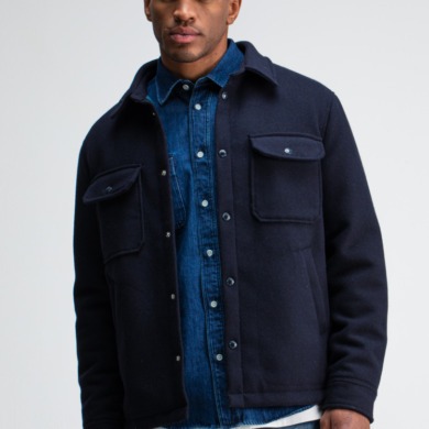 BUTCHER OF BLUE Norbu Padded Wool Jacket Alaska Blue