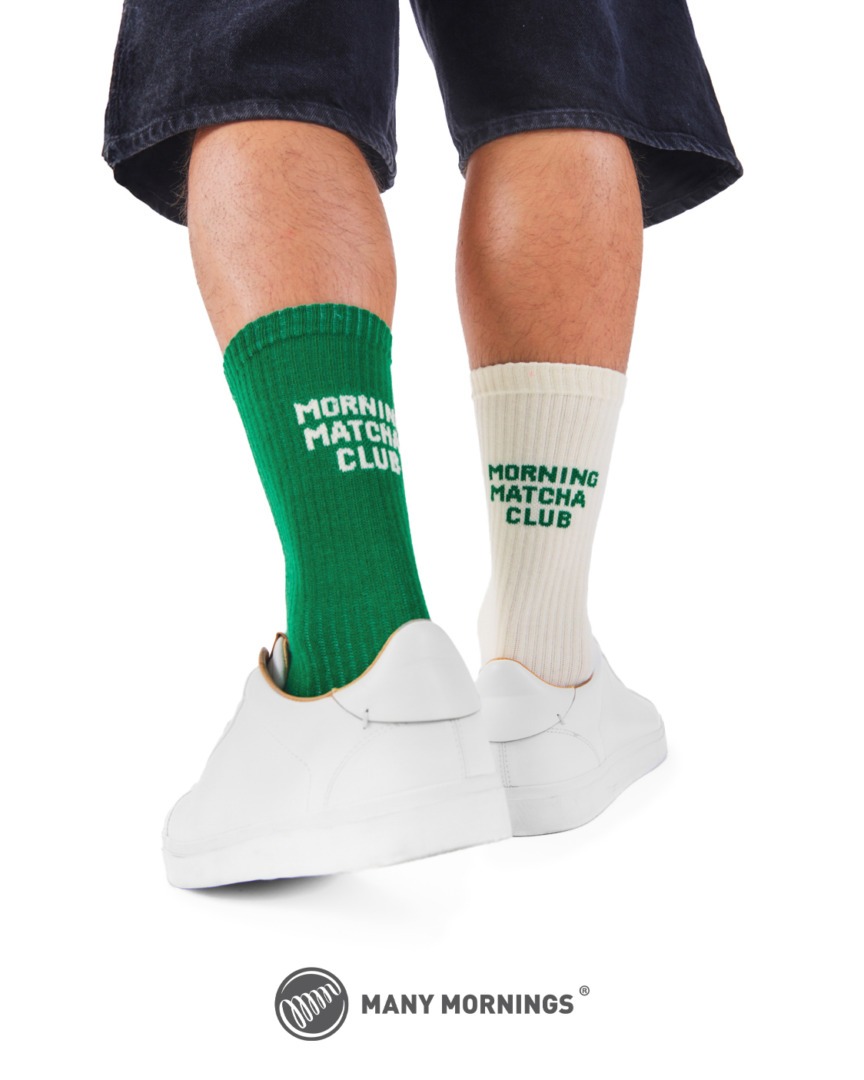 Sportliche Socken Matcha Club Many Mornings