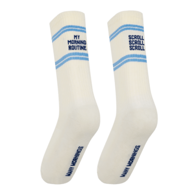 Sportliche Socken Scroll Routine Many Mornings