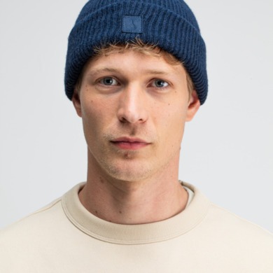 BUTCHER OF BLUE Army Wool Hook Beanie Alaska Blue