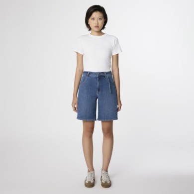 DAWN DENIM Blinky Soft Denim Shorts Medium Blue