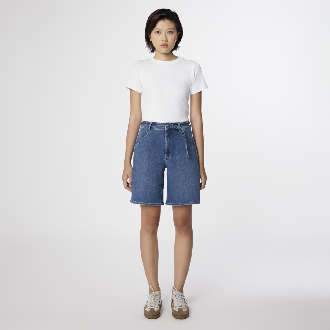 DAWN DENIM Blinky Soft Denim Shorts Medium Blue