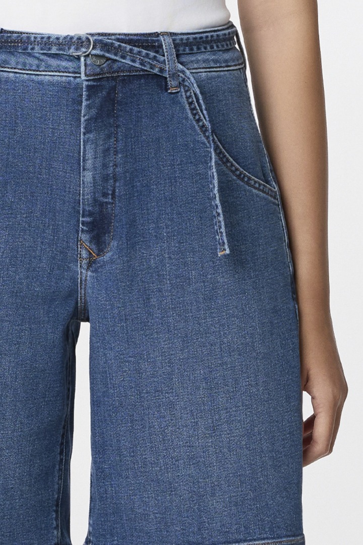 DAWN DENIM Blinky Soft Denim Shorts Medium Blue